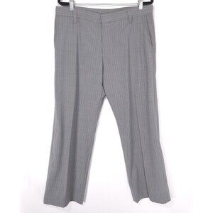 HUGO BOSS Men’s Dress Pants 36x28 R Gray VIRGIN WOOL Blend Trousers ROMANIA MADE